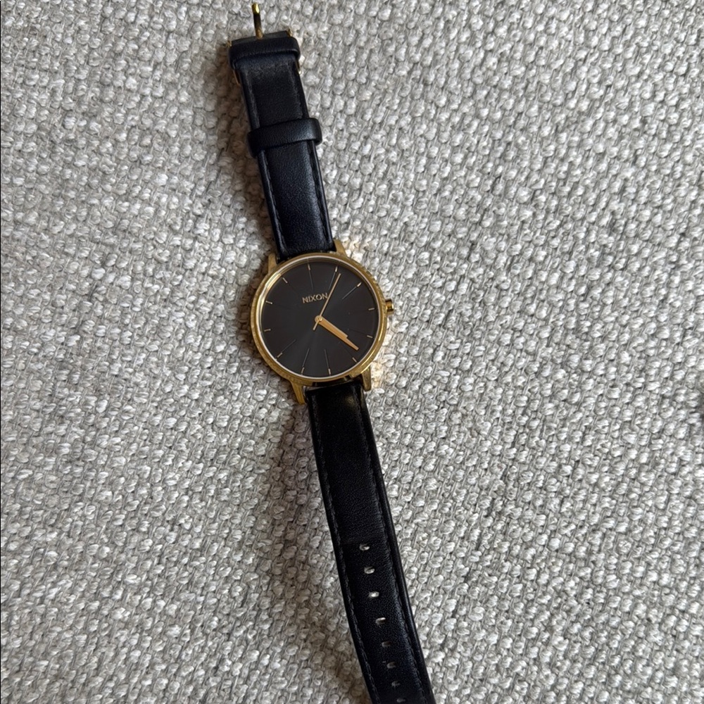 Nixon “ The Kensington” Black and Gold Minimalist Watch